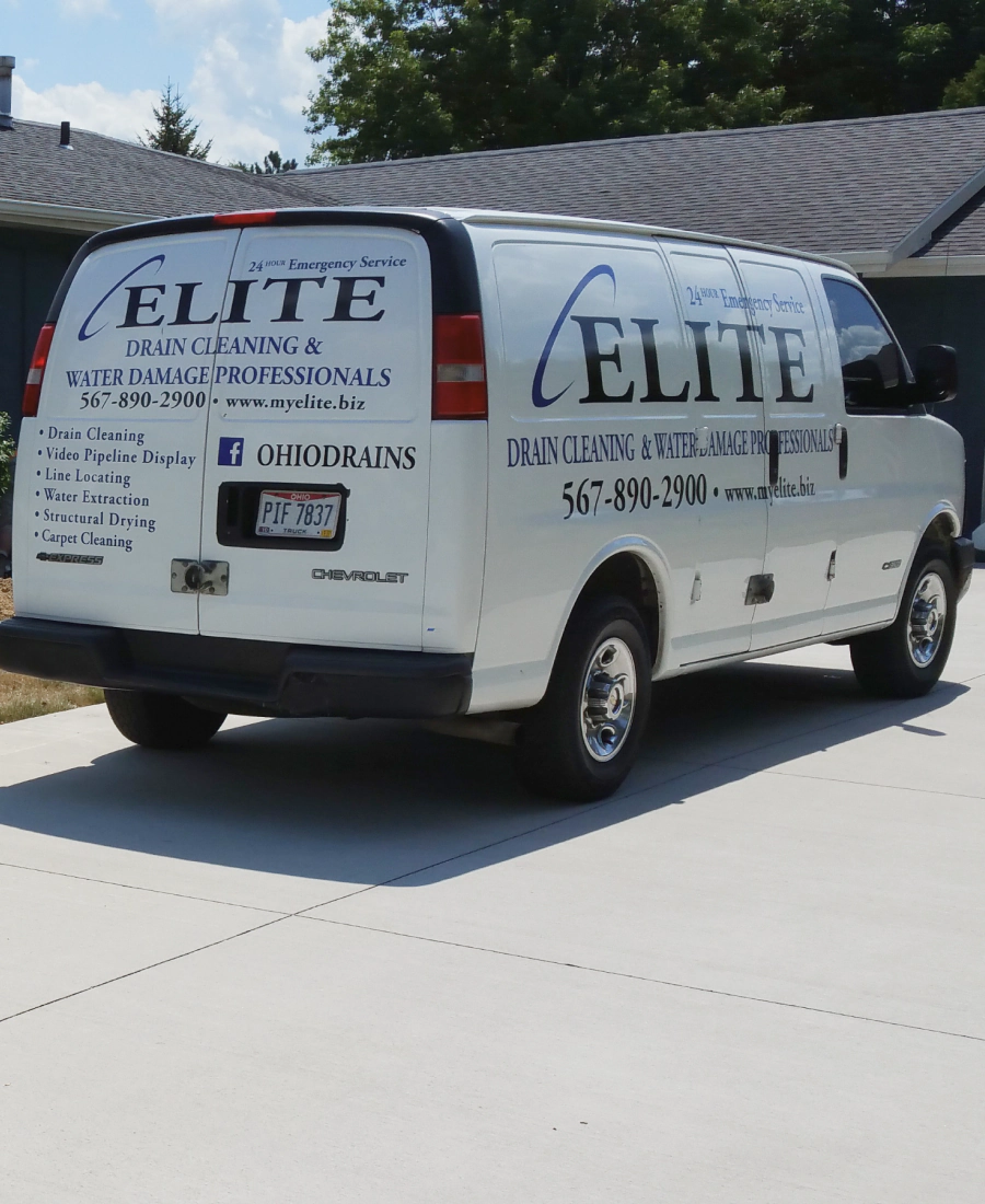 Elite Drain Cleaning & Water Damage truck lima oh